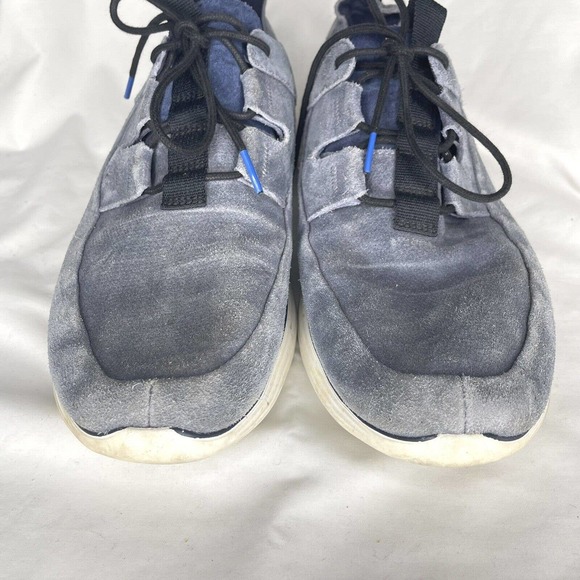 Cole Haan Grand sport Mens 12 M Gray Suede Leather Apron Toe Sneaker Shoes - Picture 4 of 8